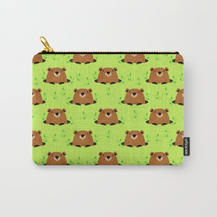 Adorable Groundhog Pattern Carry All Pouch from Society6