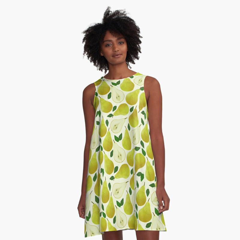 Pear Pattern A-Line Dress