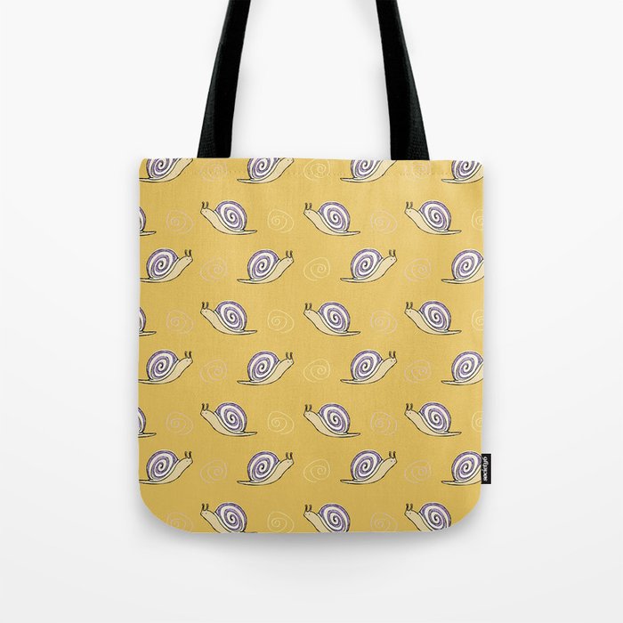 Hand Drawn Snail Tote Bag from Society6