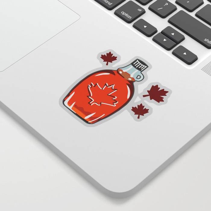 Canadian Maple Syrup Jug Sticker from Society6