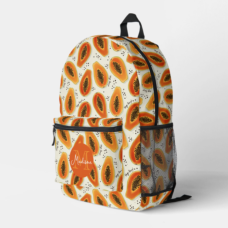 Hiya Papaya Patterned Zazzle Backpack