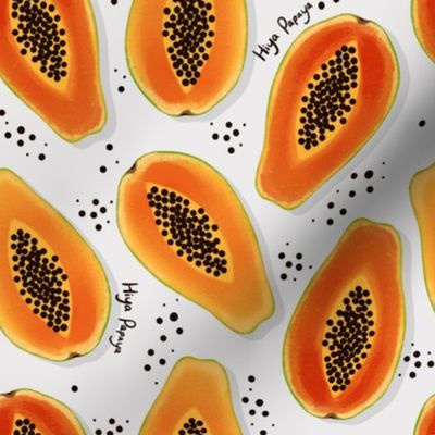 Hiya Papaya Pattern Fabric