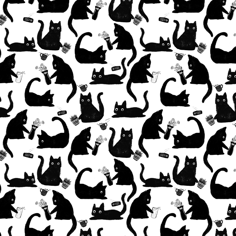 Bad Cats Knocking Stuff Over Pattern