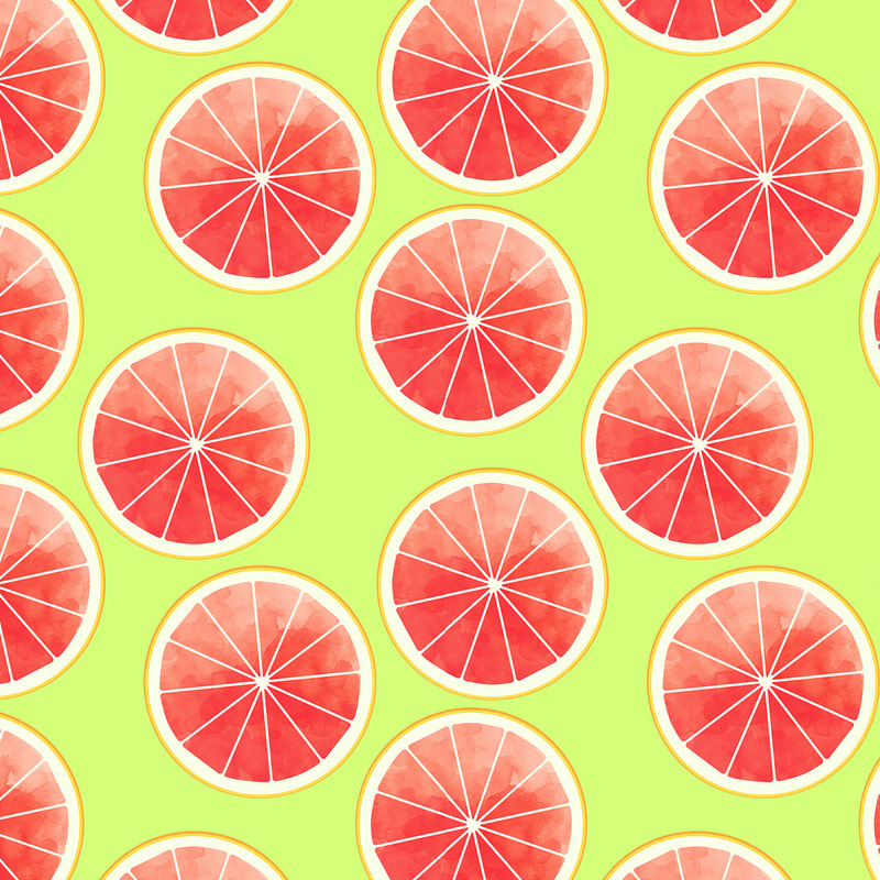 Summer Grapefruit Slices Pattern
