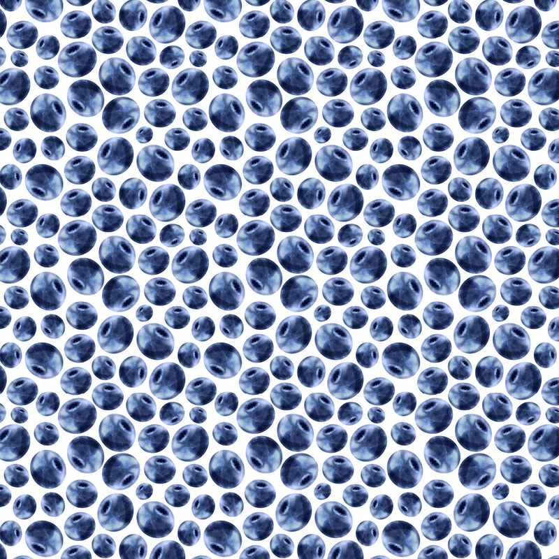 Blueberries Fruit Pattern