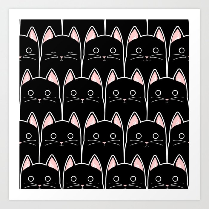 Many Black Cats Pattern