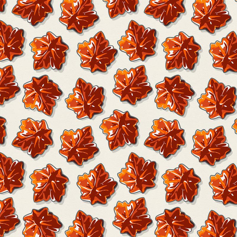Canadian Maple Syrup Candies Pattern, Light