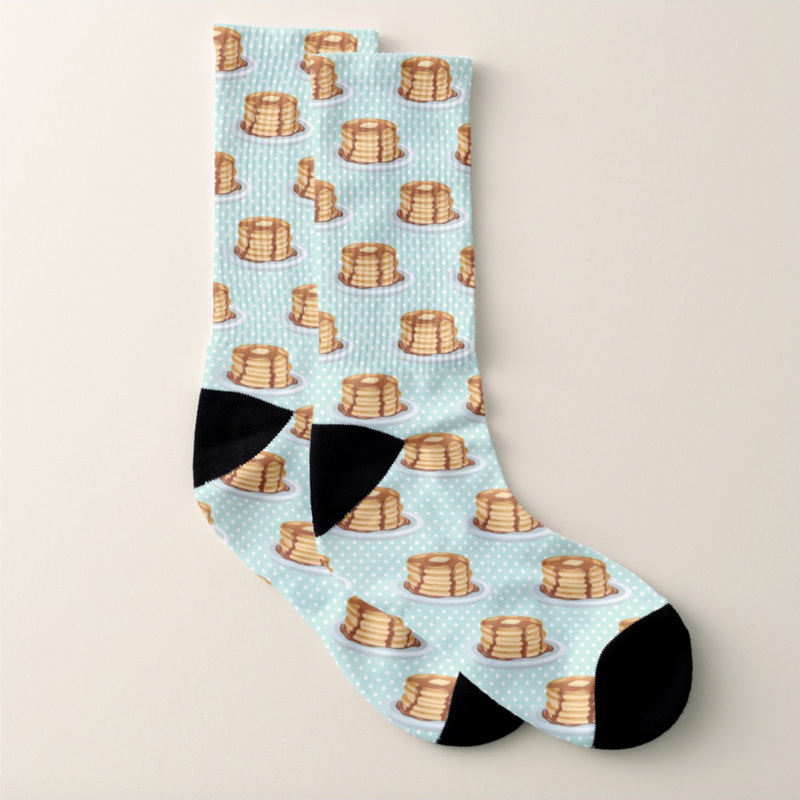Pancakes & Polkadots Pattern Pair of Socks